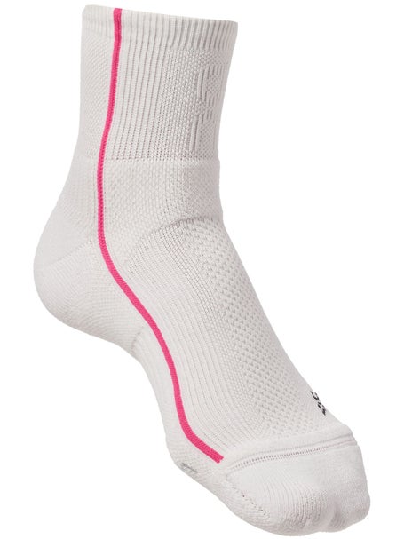 ON Mid Court Tennis Socks White/Pink