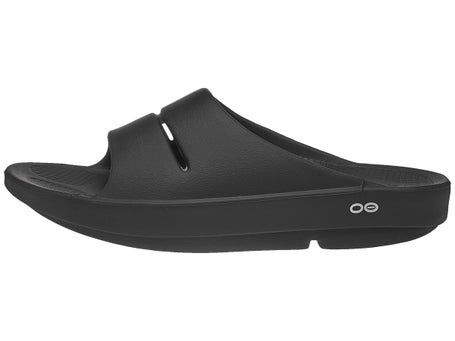 Chanclas de recuperación unisex Oofos OOahh Negro