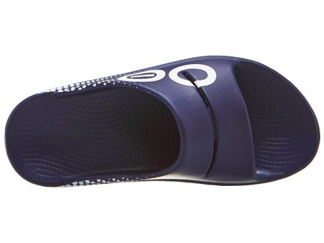 Sandales Unisexe Oofos OOahh Slide Navy Matrix