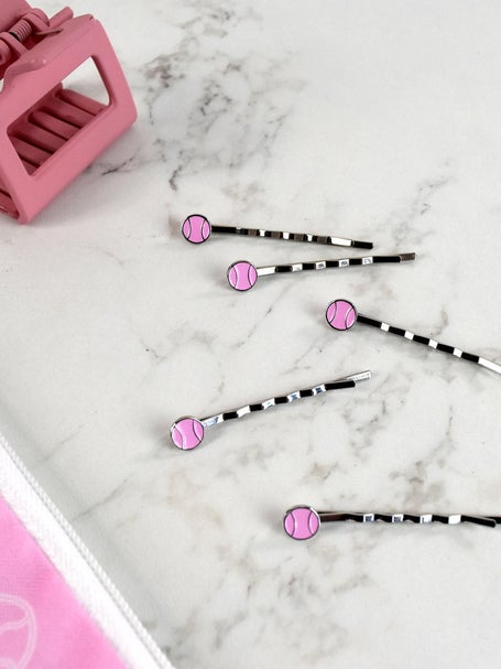 Racquet Inc Tennis Ball Hair Pins Pink 5-Pack