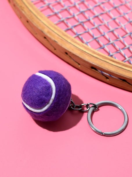 Racquet Inc Tennis Ball Keychain Purple