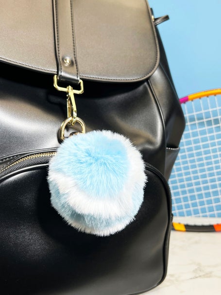 Racquet Inc Furry Tennis Ball Keychain Blue