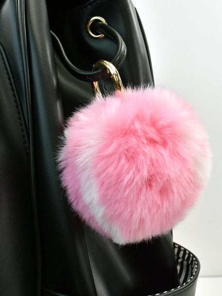 Racquet Inc Furry Tennis Ball Keychain Pink