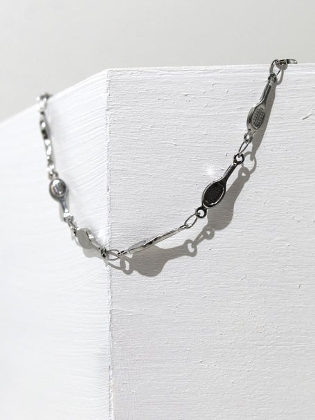 Racquet Inc Tennis Racquet Bracelet Silver