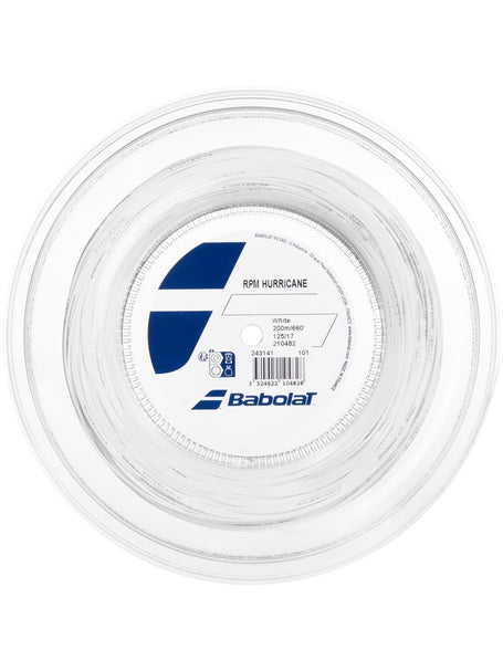 Bobina de cordaje Babolat RPM Hurricane 1,25 17 Blanco