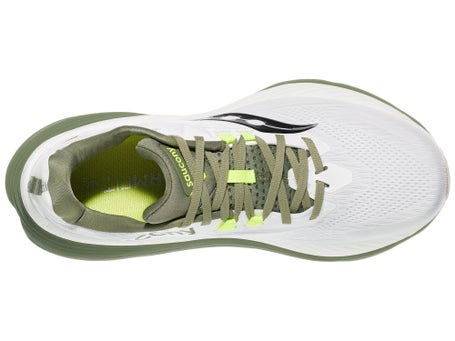 Saucony Hurricane 24\Mens Shoes\White/Olivine