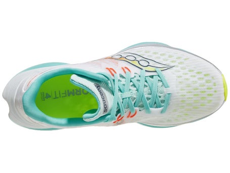 Saucony Kinvara 16\Womens Shoes\White/Aqua