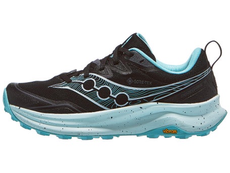 Saucony Peregrine 16 GTX\Womens Shoes\Black/Aqua