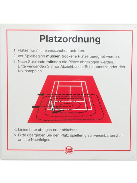 Tegra Sign Platzordnung und Pflegeanweisung