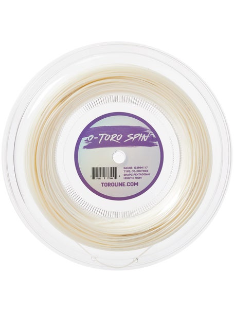 Toroline O TORO Spin 1.23mm Tennissaite 100m Rolle Weiß