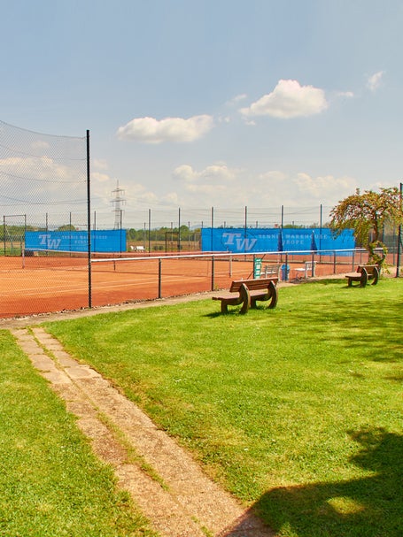 Tennis Wind Banner Classic 2mx12m Blue