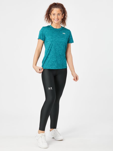 Under Armour Compression Leggings Womens XS Gray Turquoise Color Block Heat  Gear