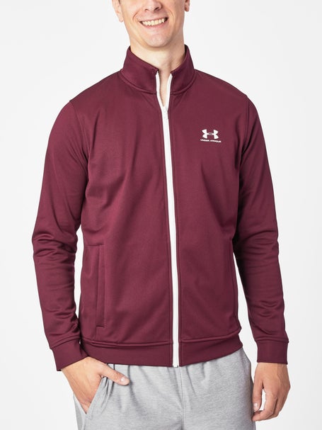 Under Armour UA Sportstyle Tricot Jacket Men - Dark Maroon/White