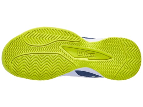 Wilson Rush Pro Ace JR L Kinder Tennisschuh Weiß Blau Gelb