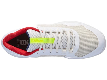 Wilson Hurakn Pro V2 Padel\Snow White/Yellow Mens Shoe