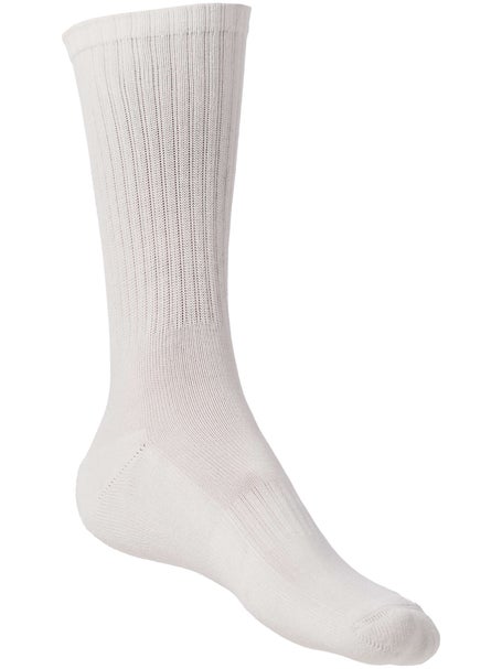 Wilson Mens Logo Crew Socks 3-Pack White