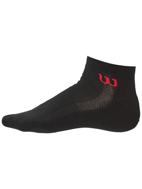 Wilson Mens Quarter Socks 3-Pack Black