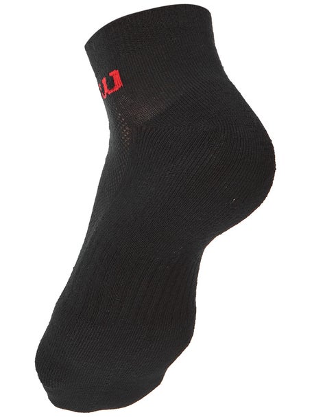 Wilson Mens Quarter Socks 3-Pack Black