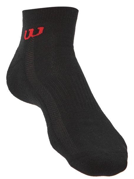 Wilson Mens Quarter Socks 3-Pack Black