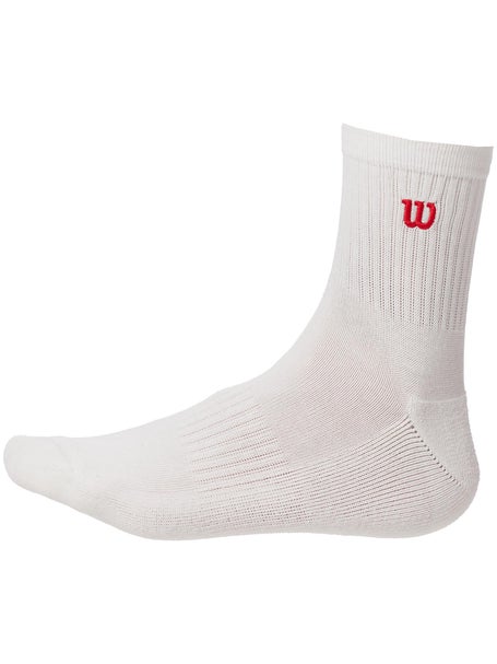 Wilson Mens Quarter Top Socks 3-Pack White