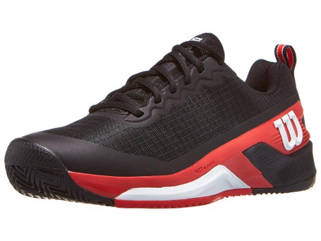 Wilson Rush Pro 4.5 SANDPLATZ Herrenschuh Schwarz Infrarot Weiß