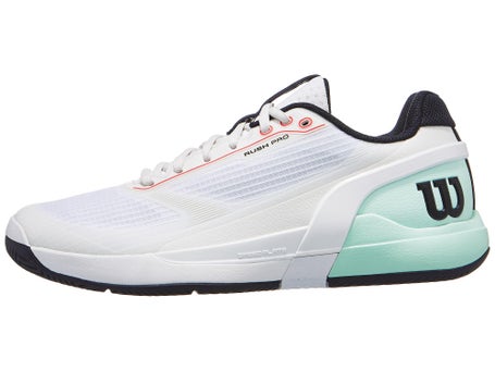Wilson Rush Pro 5 AC\White/Bay/Coral Mens Shoe
