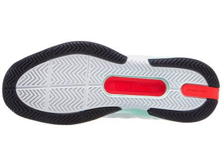 Wilson Rush Pro 5 AC\White/Bay/Coral Mens Shoe