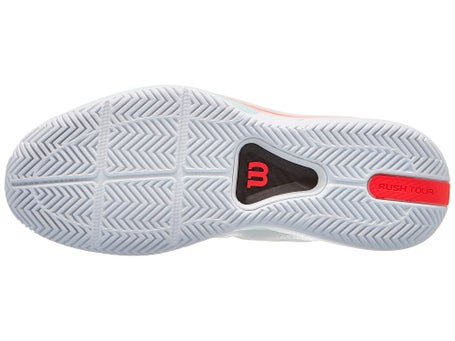 Wilson Rush Tour 5 AC\White/Bay/Coral Men Shoe