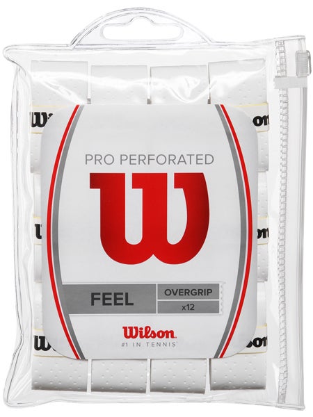 Confezione da 12 Overgrip Wilson Pro Perforated Bianco