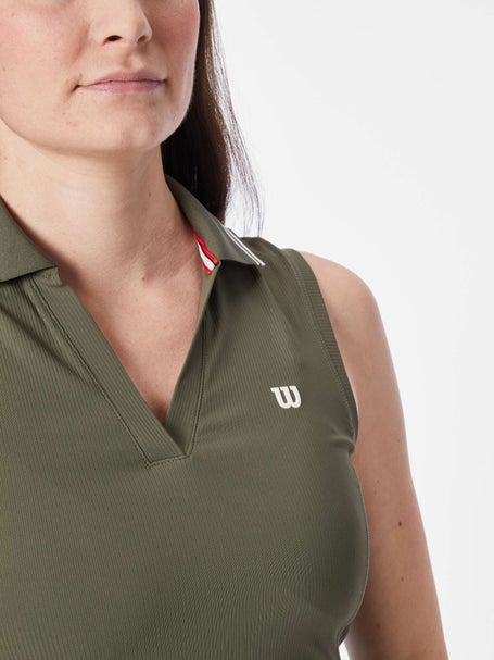 Wilson Womens Spring Rib Sleeveless Polo