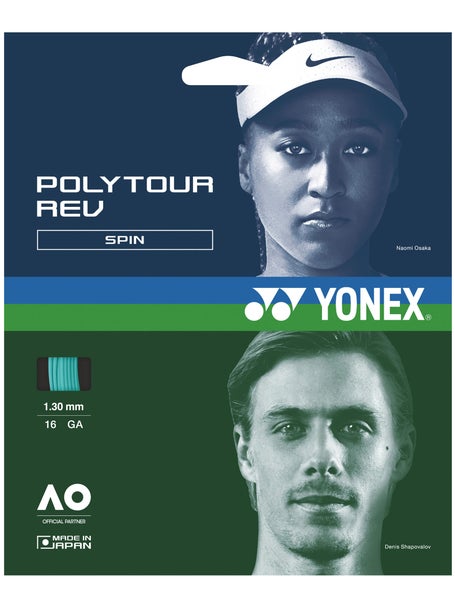 Yonex Poly Tour REV Mint 1.30mm Tennissaite 12m Set