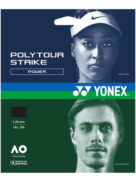 Set de cordaje Yonex Poly Tour Strike 1,25 16L Negro