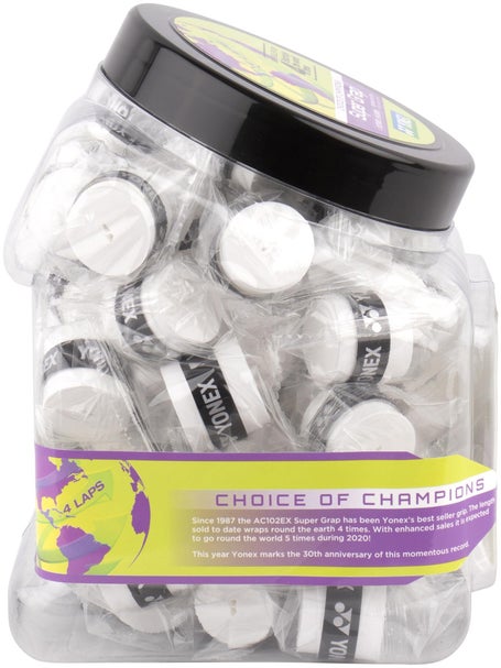 Yonex Super Grap Overgrip Bucket White (60 pcs)