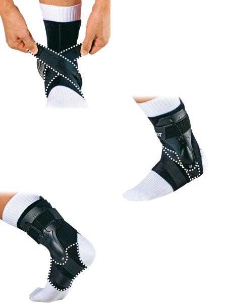 Zamst A1 - Tobillera deportiva con correas ajustables de tres vías para  esguince de tobillo lateral moderado (grado II), para baloncesto, voleibol
