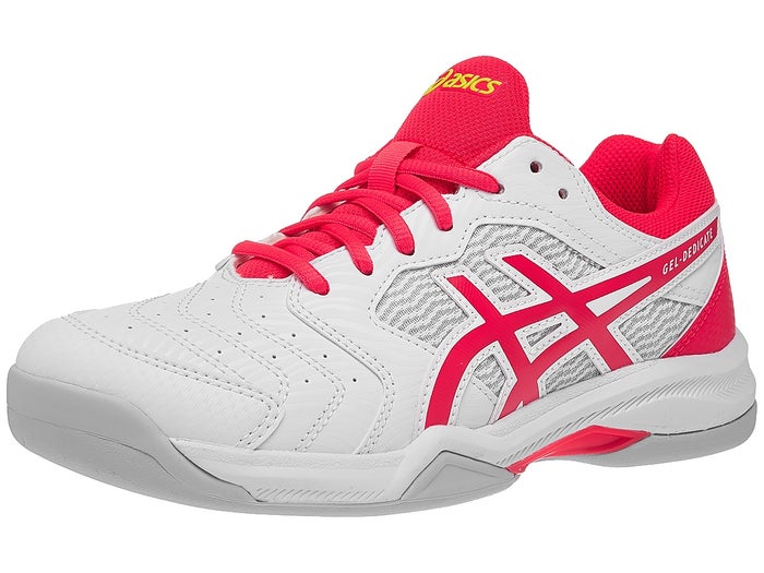 Asics Gel Dedicate 6 Teppich Damen Tennisschuh Weiss Pink Tennis