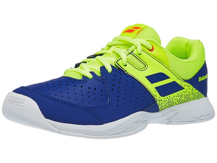 Babolat Pulsion Teppich Kinder Tennisschuh Blau Fluo Tennis