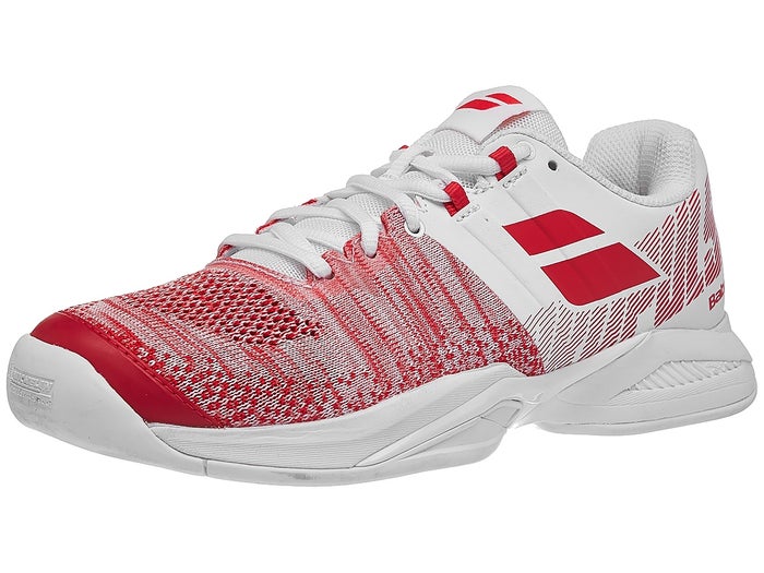 Babolat Propulse Blast Teppich Damen Tennisschuh Weiss Rot Tennis