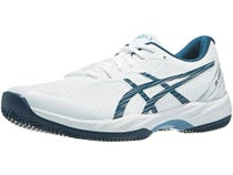 Chaussures Homme Asics Gel Game 9 Blanc/Sarcelle - TERRE BATTUE