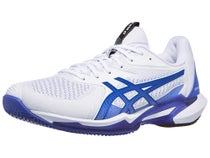 Chaussures Homme Asics Solution Speed FF 3 Blanc/Tuna Blue - TERRE BATTUE