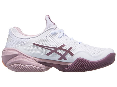 Asics Court FF 3 Clay\White/Watershed Rose Womens Shoes
