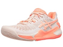 Asics Gel Resolution 9 Clay Pearl Pink/Coral Wom's Shoe