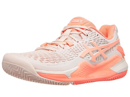 Asics Gel Resolution 9 Clay\Pearl Pink/Coral Woms Shoe