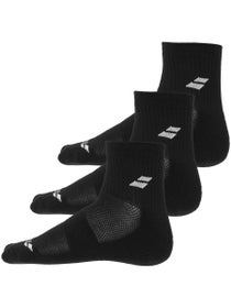 Babolat 3 Pairs Pack Quarter Sock Black