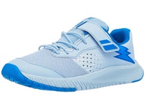 Chaussures Enfant Babolat Pulsion AC Velcro Blanc/Bleu