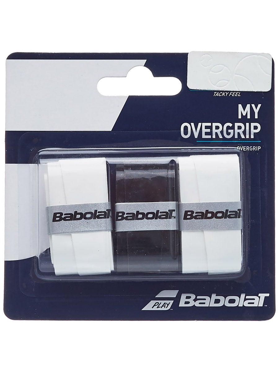 SET OF 3  WHITE  BABOLAT MY GRIP OVER GRIP FOR TENNIS THREE NEW OVERGRIP 