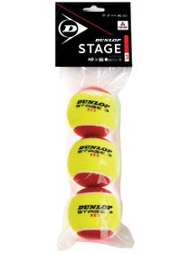 Dunlop Stage 3 Red Tennis Ball 3 pack