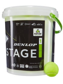 Seau de 60 balles Dunlop Stage 1 Green Tennis