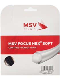 Set de cordaje MSV Focus Hex Soft 1,15 mm - Negro