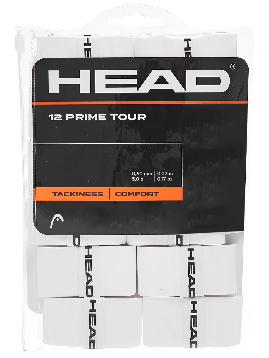5er Pack HEAD Prime Tour Grip Neues Profi-Overgrip Griffband 0,6mm weiß 