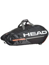 Head Tour Team 12er Tennistasche (Schwarz/Orange) 